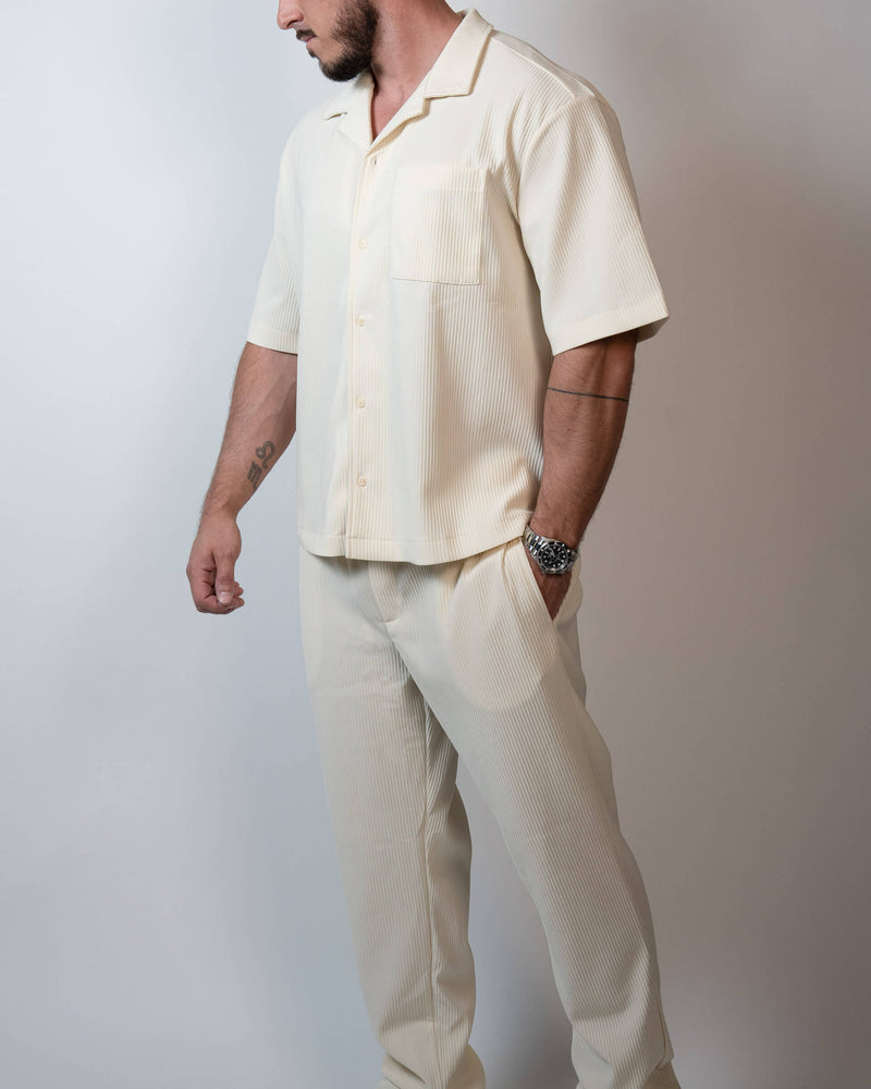 IVOIRE PLISSÉ – Pantalon